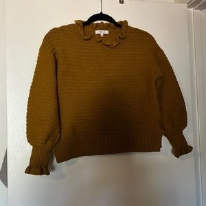 Madewell Ruffle Merino Wool Blend Sweater